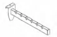 ganchos de tubo rectangular