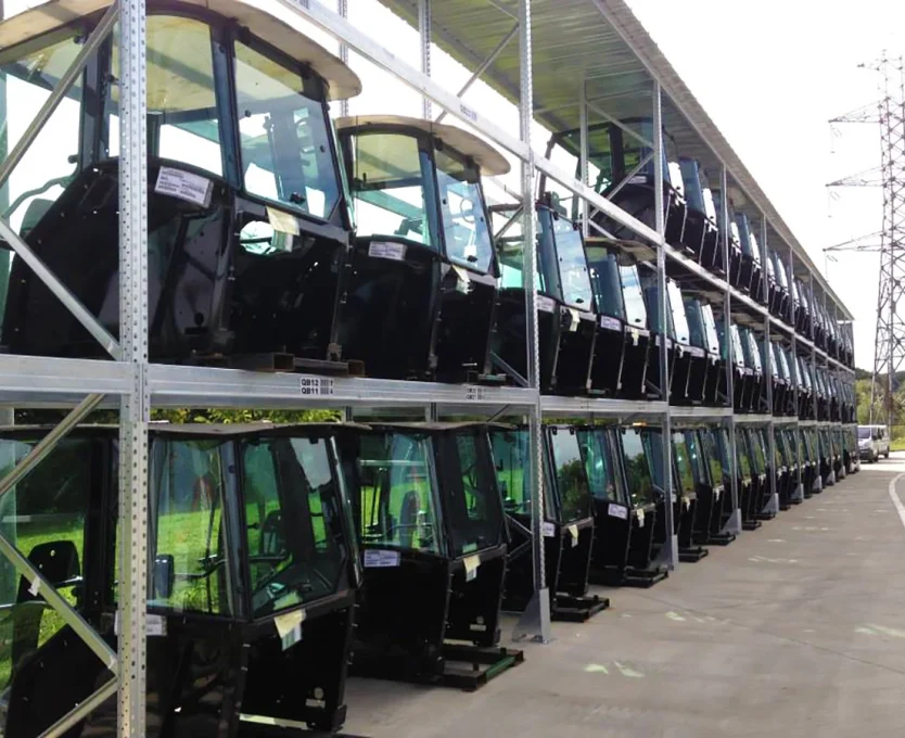 Estanteria de paletizacion acabado galva caliente con techo