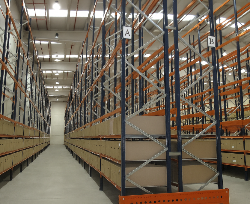 Estanteria de paletizacion acabado pregalva de Kimer Estanterias