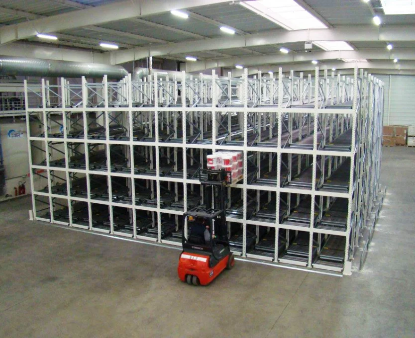 Estanterias de paletización dinámicas