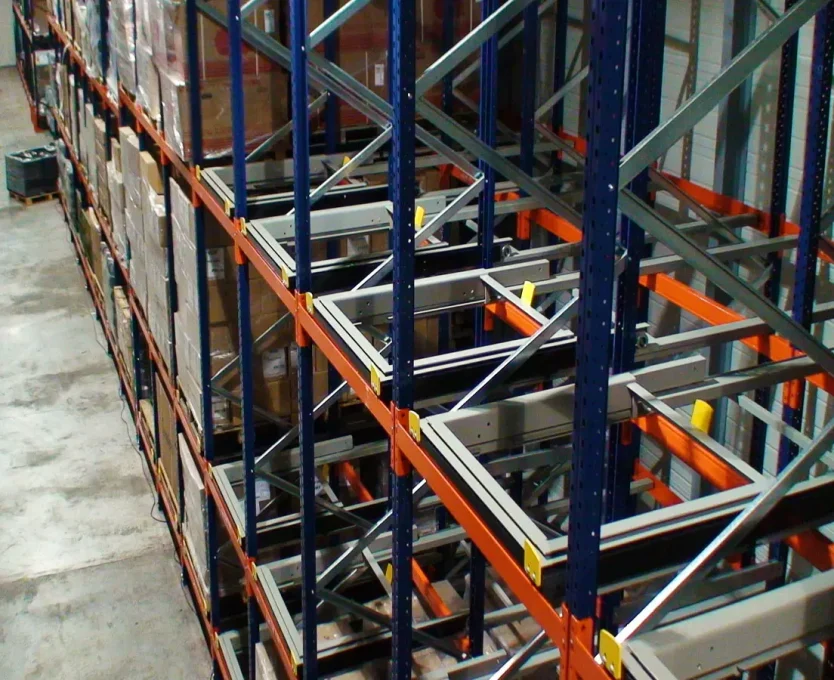 Estanterias de paletizacion push back kimer