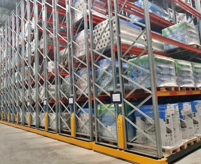 estanteria para palets con base movil